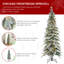Hersi Flocked/Frosted Realistic Spruce Christmas Tree with LED Lights-511016657