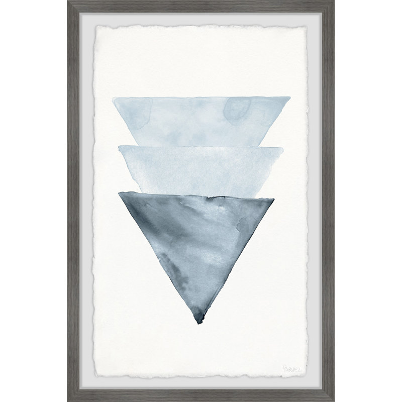 Triangles Overlap by Parvez Taj - Single Picture Frame Painting, 45cm H x 38cm W x 3.81cm D