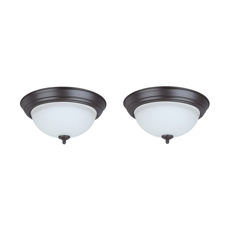 Plafonnier encastré 1 lumière Almaraz, H 5,5 po x l 11 po x P 11 po, Bronze