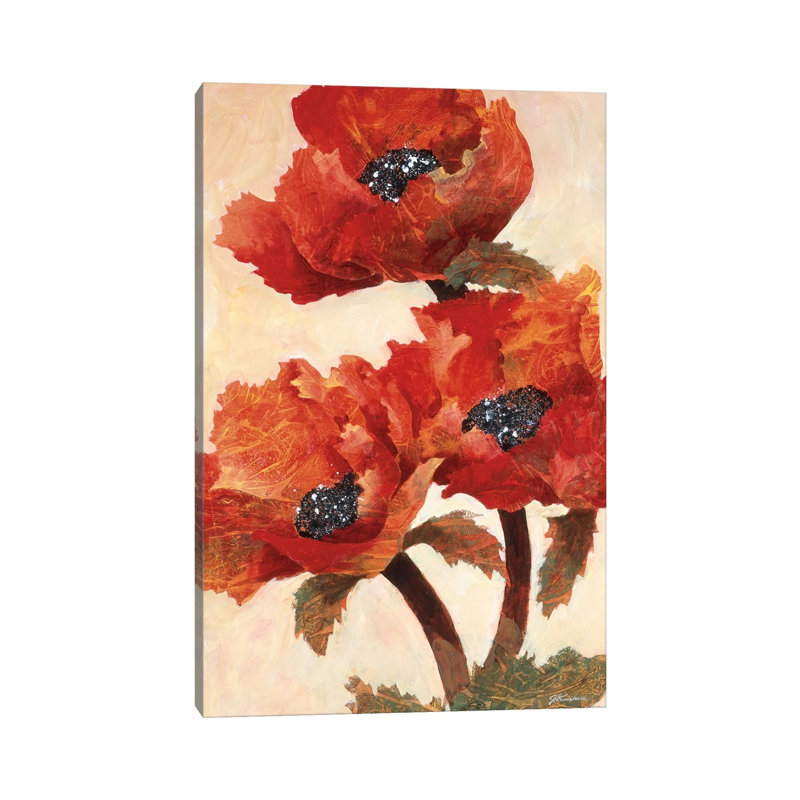 Poppies I by Joyce Kamikura - Wrapped Canvas Painting, 101.5cm H x 66cm W
