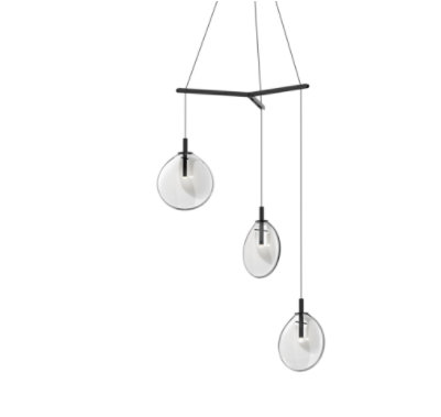 Cantina 3 - Light LED Pendant, 12" H x 30" W x 30" D, Clear
