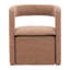 Fauteuil d'appoint et repose-pieds Atria brun fauve