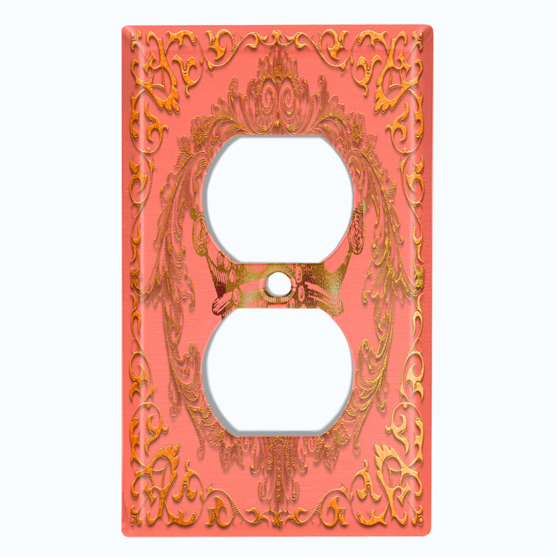 Plaque murale interrupteur à bascule 1 couronne Royal Orange, Rouge