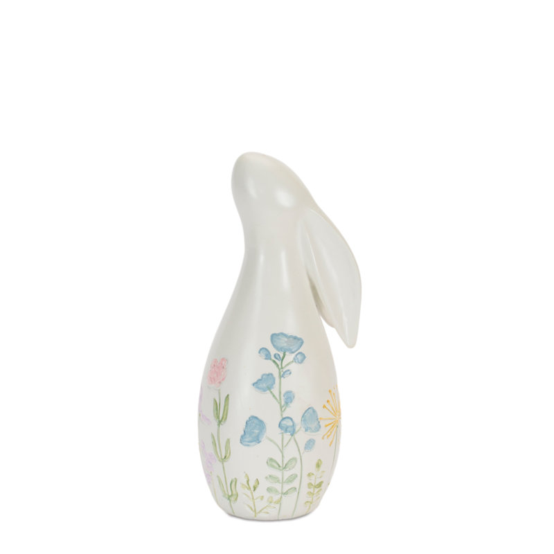 Figurines de lapin pastel floral (ensemble de 2)
