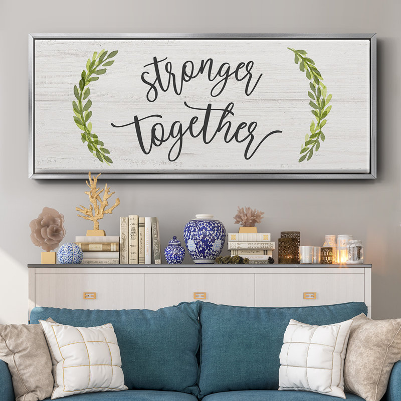 Stronger Together- Framed Canvas, 24" H x 60" W