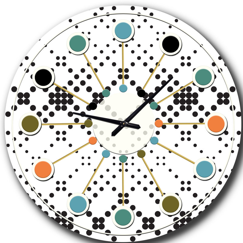 Horloge murale rétro Mid-Century, Moyenne