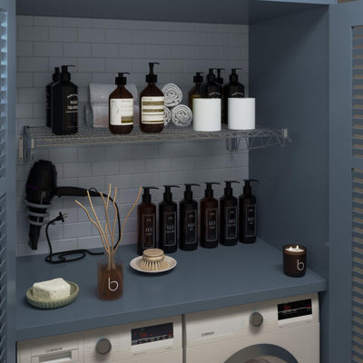 Chrome Wire Wall Mount Shelf