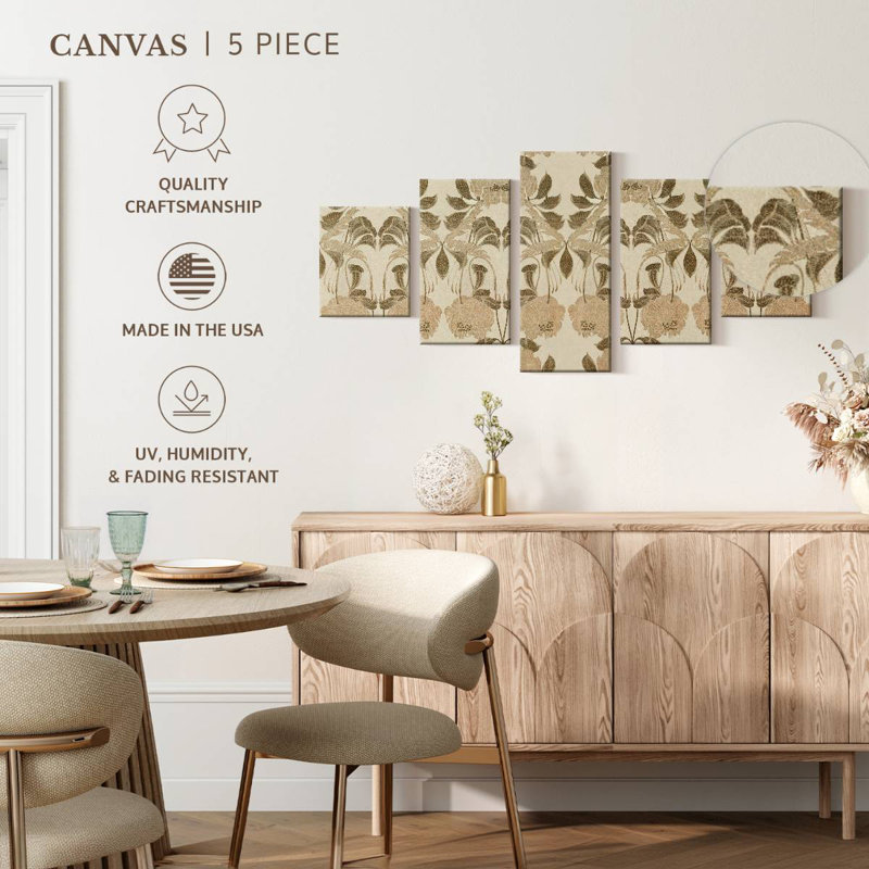 Soie avec design Art nouveau, H 24 po x l 55 po