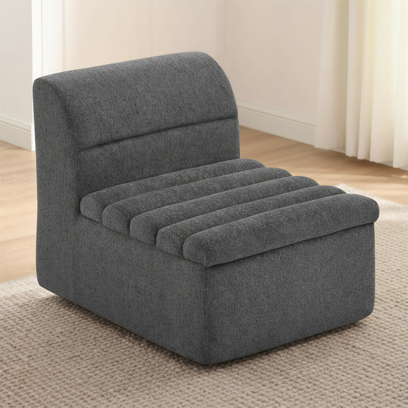 Canapé simple en chenille douce, Gris