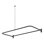 60" L D-Shaped Fixed Shower Rod Enclosure