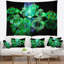 Tapisserie en miroir abstract green water chutes-28494743