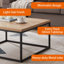 Table basse avec repose-pieds carré de 30 pouces à effet marbre avec plateau très épais et écologique, structure en métal robuste et pieds réglables pour les salons modernes.