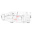 Canapé-lit causeuse en similicuir beige-129743635