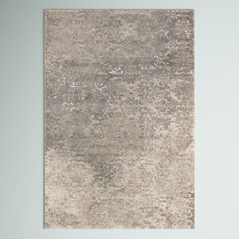 Leominster Damask Shag Area Rug, Rectangle 160 x 230cm