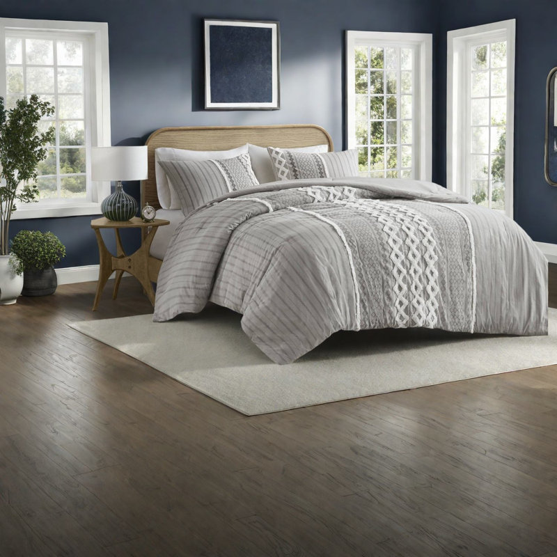 Ensembles de literie en coton doux pour grand lit, chenille moderne et confort