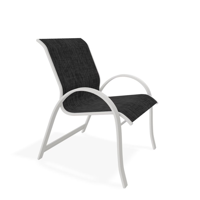 Fauteuil de salle à manger empilable Hiraku, Ombre Augustine, Neige