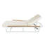 Orlenae Modern Coastal Outdoor Adjustable 5-Position Chaise Lounge with Cushion, Teak Wood Armrests & Iron Frame for Poolside, Patio-129349107
