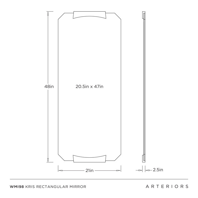 Kris Rectangle Iron Mirror