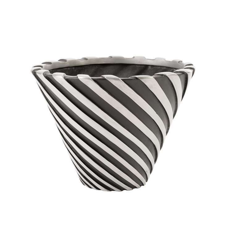 Turbo Resin Pot Planter, 12" H x 16" W x 16" D, Gel Coat White