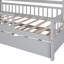 Lit en bois avec lit gigogne et tablette-37529355