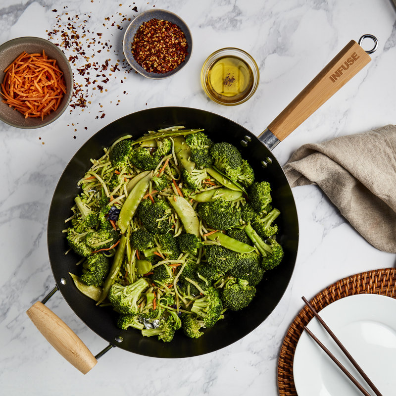 INFUSE 14'' Non-Stick Carbon Steel Wok