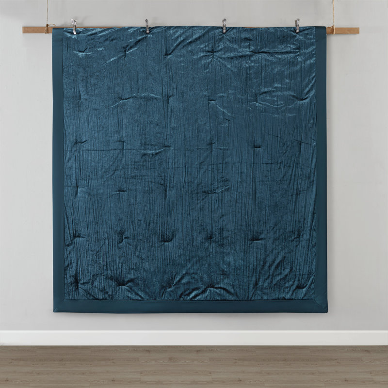 Teal King Velvet Down Alternative 5-Piece Bedspread Set