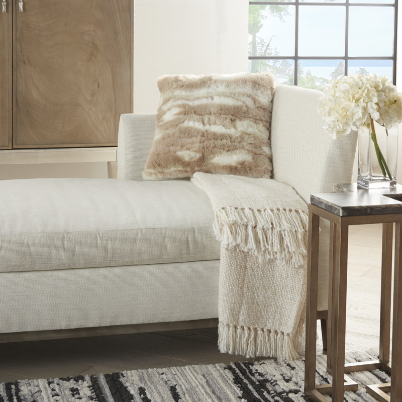 Housse de coussin carré et insert, Beige