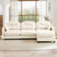 Canapé modulaire en L modulaire avec repose-pieds, tissu chenille de qualité supérieure, dossier capitonné, conception ergonomique et installation facile-912117901