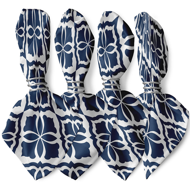 Serviette 22 "Rosas, Bleu