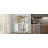 Modern Metal Accent Storage Cabinet Tall White for Kitchen Pantry Food-1998084238