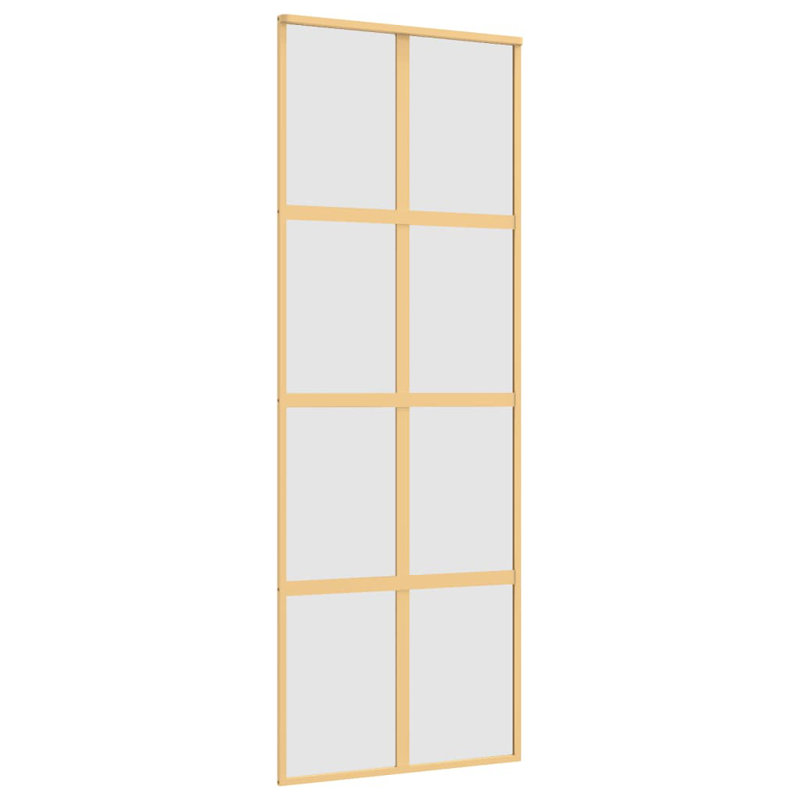 Isher Glass Sliding Door, 205cm H x 76cm W, Gold