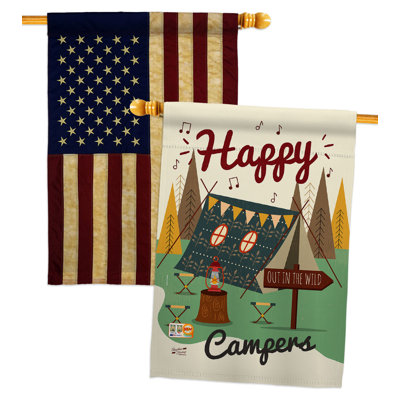 Double Sided 40 in. H x 28 in. W Polyester House Flag