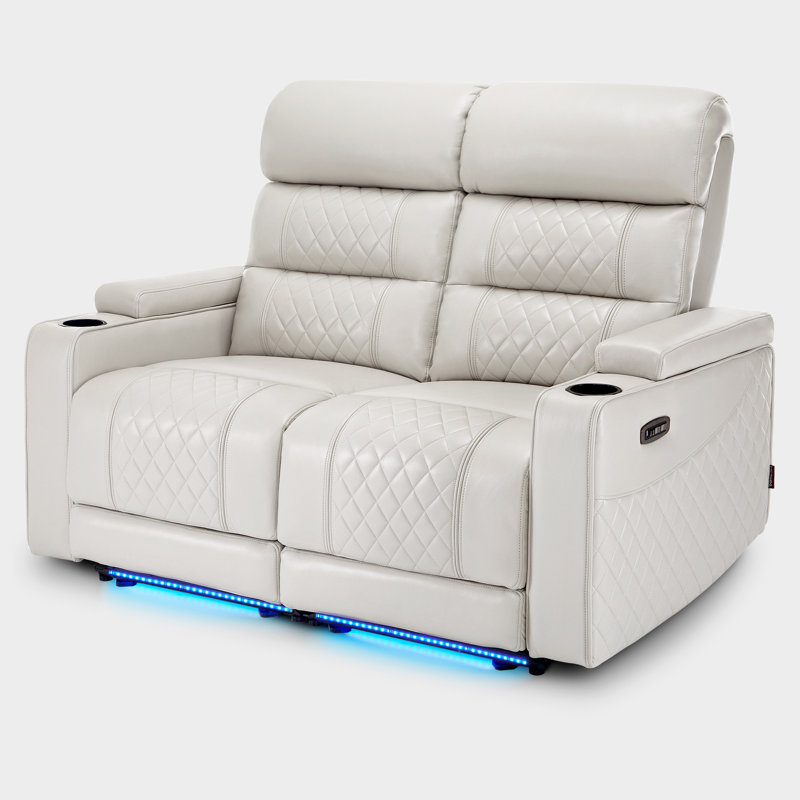 Canapé inclinable électrique avec repose-tête réglable, siège de cinéma maison, Gris clair