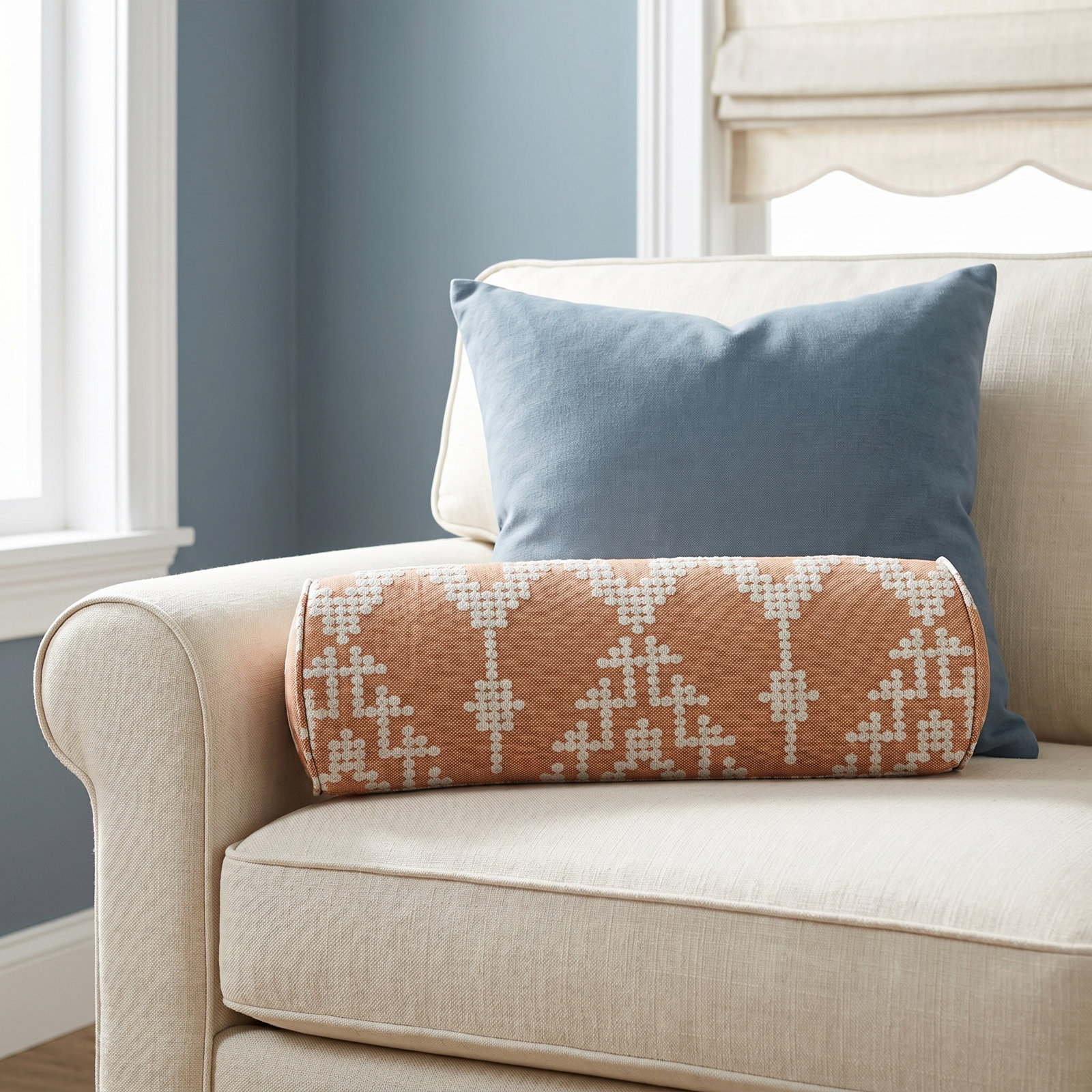 Fenna Throw Pillow, Folklore Sorbet, 8"H x 24"W