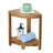 EcoDecors, 17", Teak Corner Shower Shelf, Teak shower Stool, Small Bathroom Bench, Teak Corner Shelf Storage, in EarthyTeak™