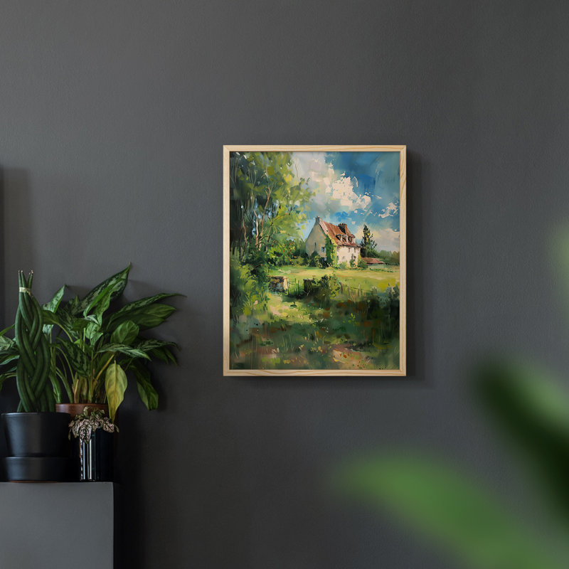 Paysages de la série C - Impression encadrée de qualité supérieure - Prêt à être accroché - Aucun clou requis