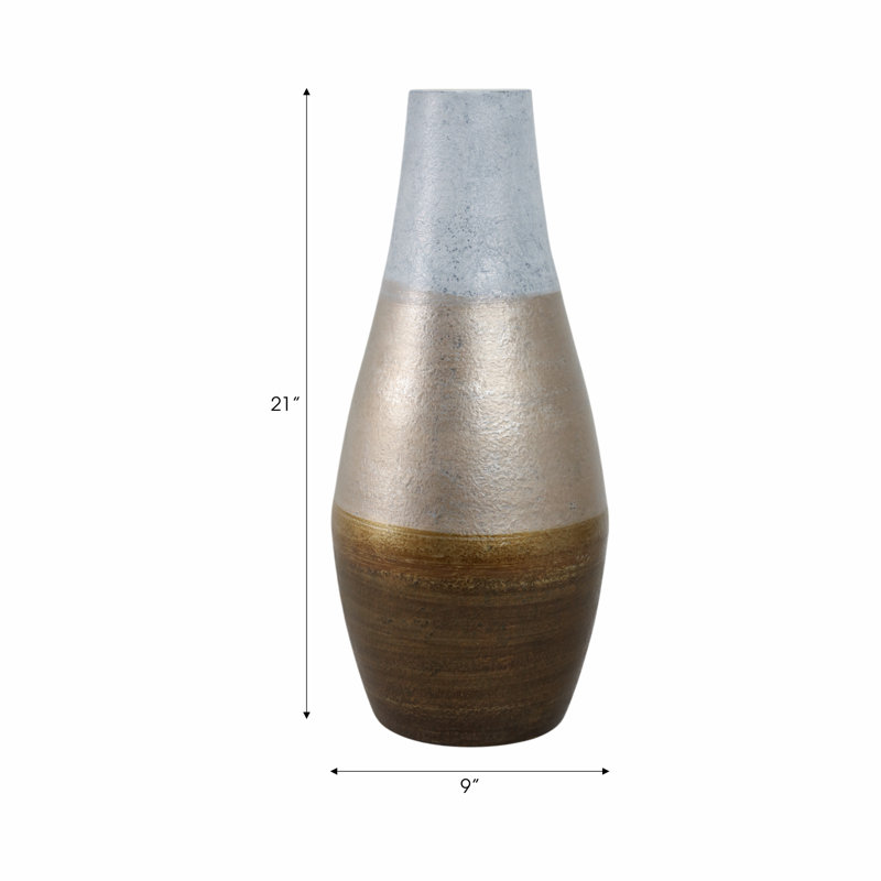 Handmade Glass Table Vase, 21" H x 9" W x 9" D