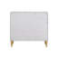 3 consoles en argent métallique et champagne - Armoire spacieuse de style moderne avec rangement