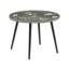 Bistro Set with Cushion PE Rattan Grey Allmeria