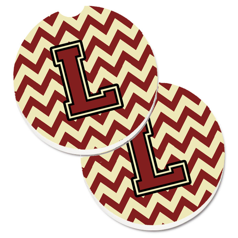Sous-verre pour voiture, L, Marron / Or