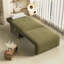 Canapé convertible pliable en lin vert mat-130061057