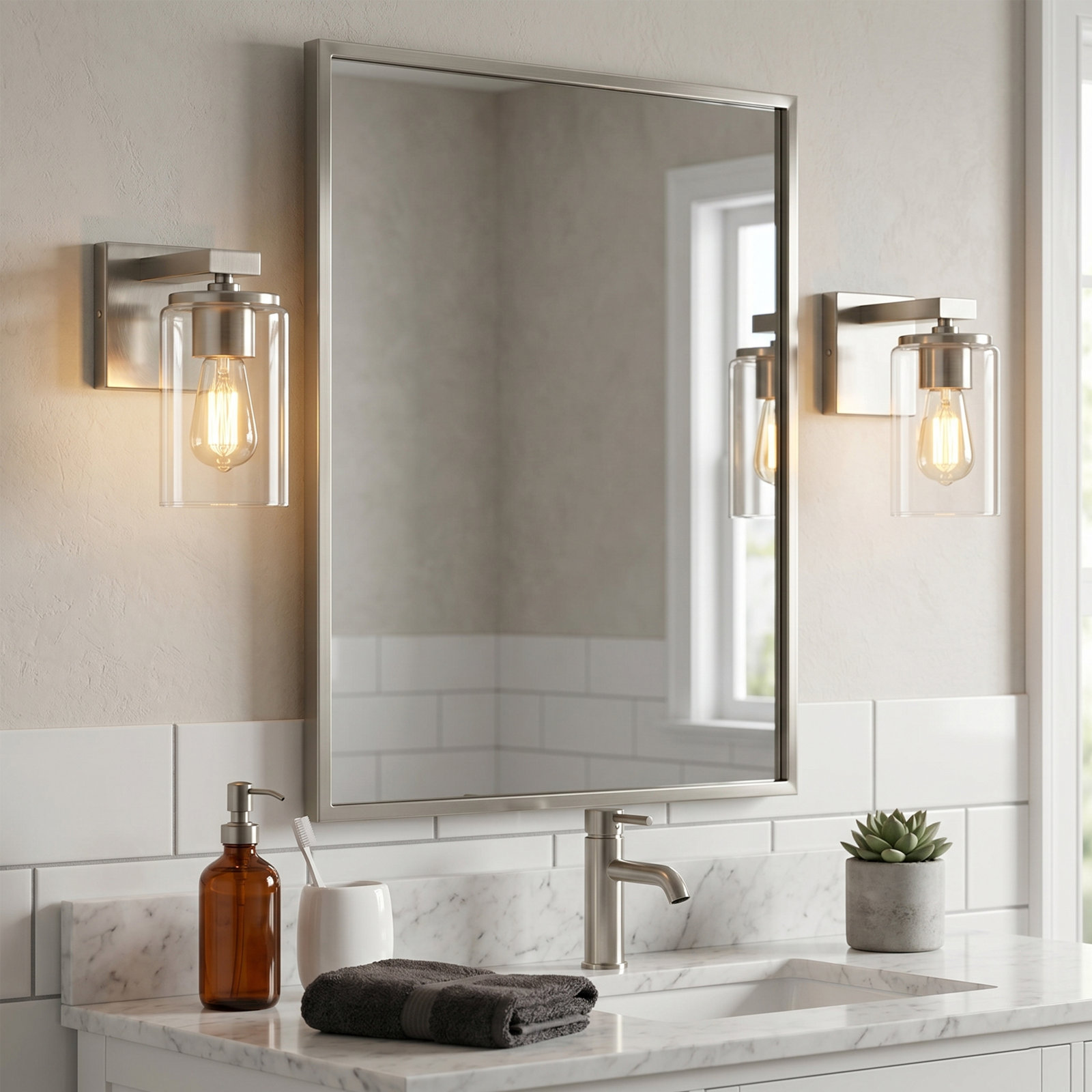 Meridian Vanity Light, Nickel