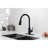Kitchen Faucet Pull Out Spray Matte Black, Stainless Steel Craftsmanship, 360 Rotating Nozzle For User- Experience, Corrosion & Rust, Single Handle To Regulate Water In Crafted, Rotatable Effortless