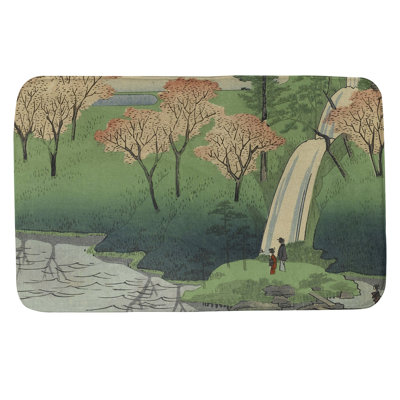Tapis pour salle de bain chiyogaike étang