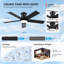 Ventilateurs de plafond encastrés noirs 46 "-662436368