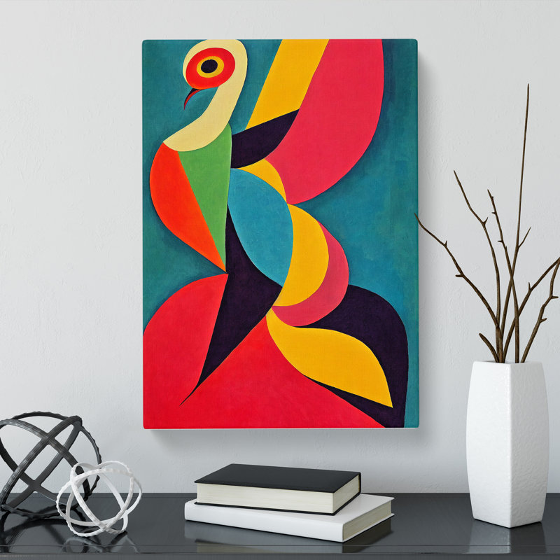 Stadtfeld Phoenix Bird Abstract - Wrapped Canvas, 76cm H x 50cm W x 3cm D