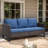 Ingvald 74.4'' Wide Outdoor Rectangle Patio Sofa with Cushions-706329254