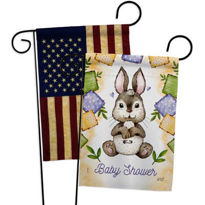 Drapeau de jardin à 2 côtés en polyester 18 x 13 po