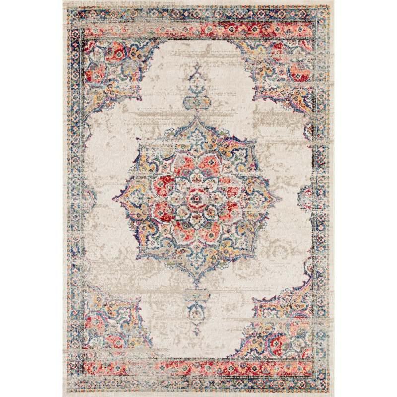 Tapis oriental beige Villines, Rectangle 8 pi x 10 pi