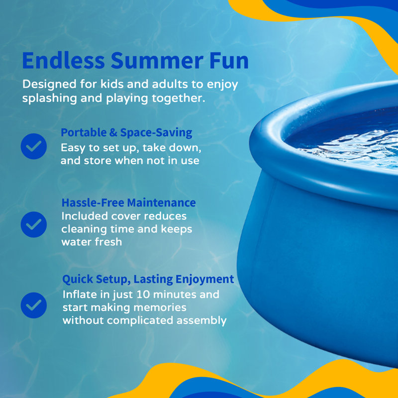Piscine gonflable ronde de 9 pieds Blue Wave, 9 pi x 30 po
